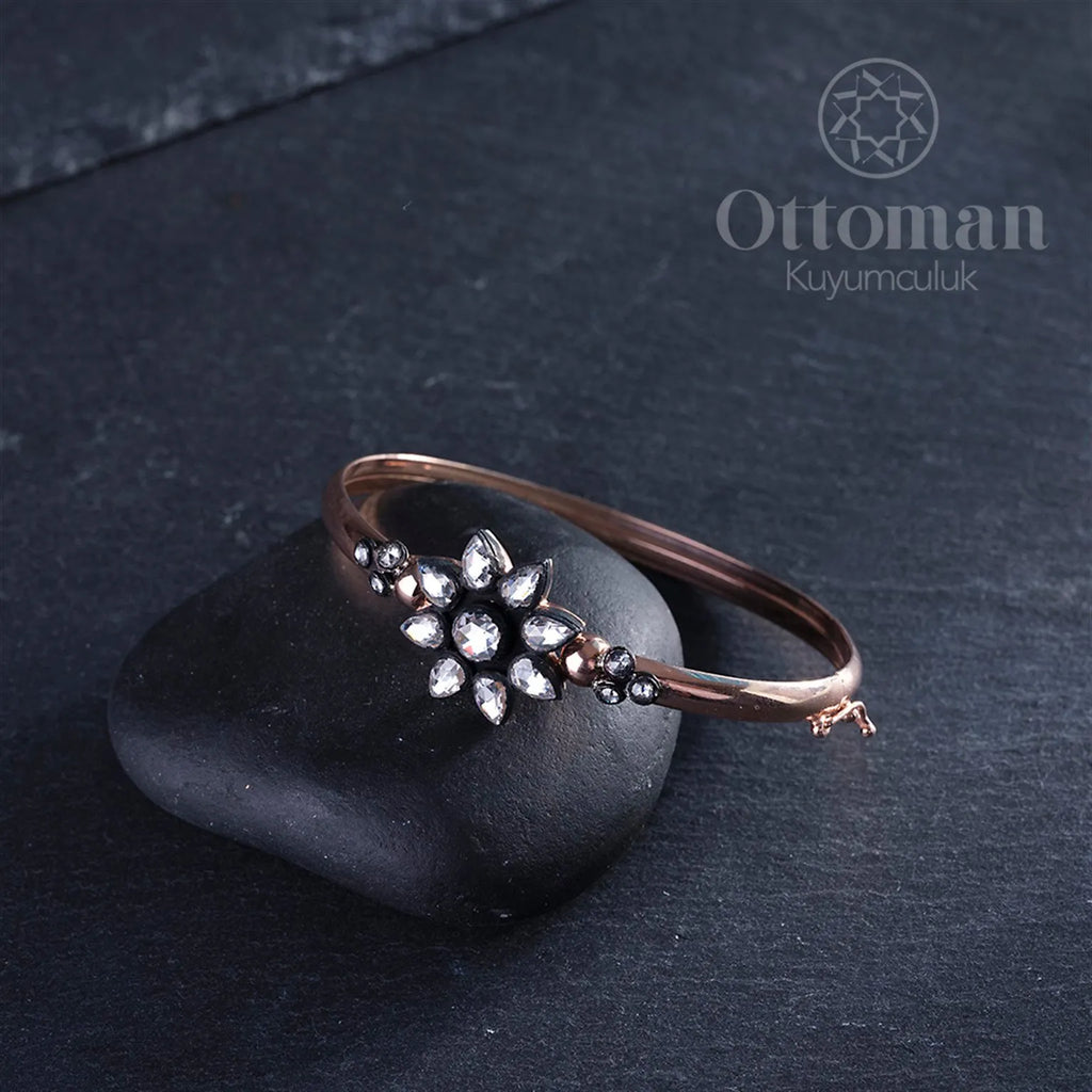 Diamond Setting Silver Women's Bracelet