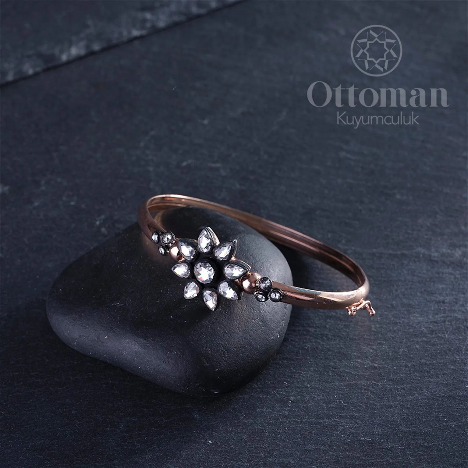 Diamond Setting Silver Women's Bracelet