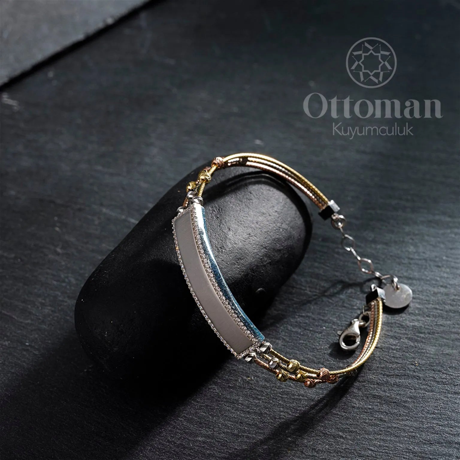 Silver Dorika Name Plate Bracelet