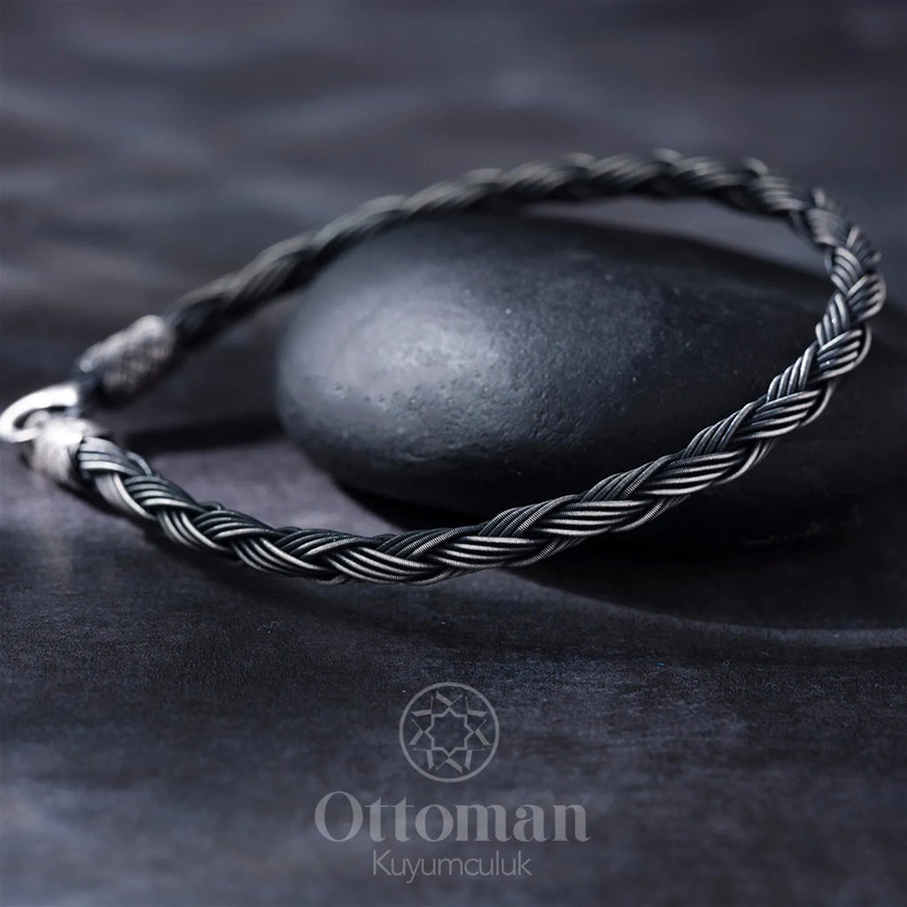 Kazaz Knitted Silver Men's Bracelet