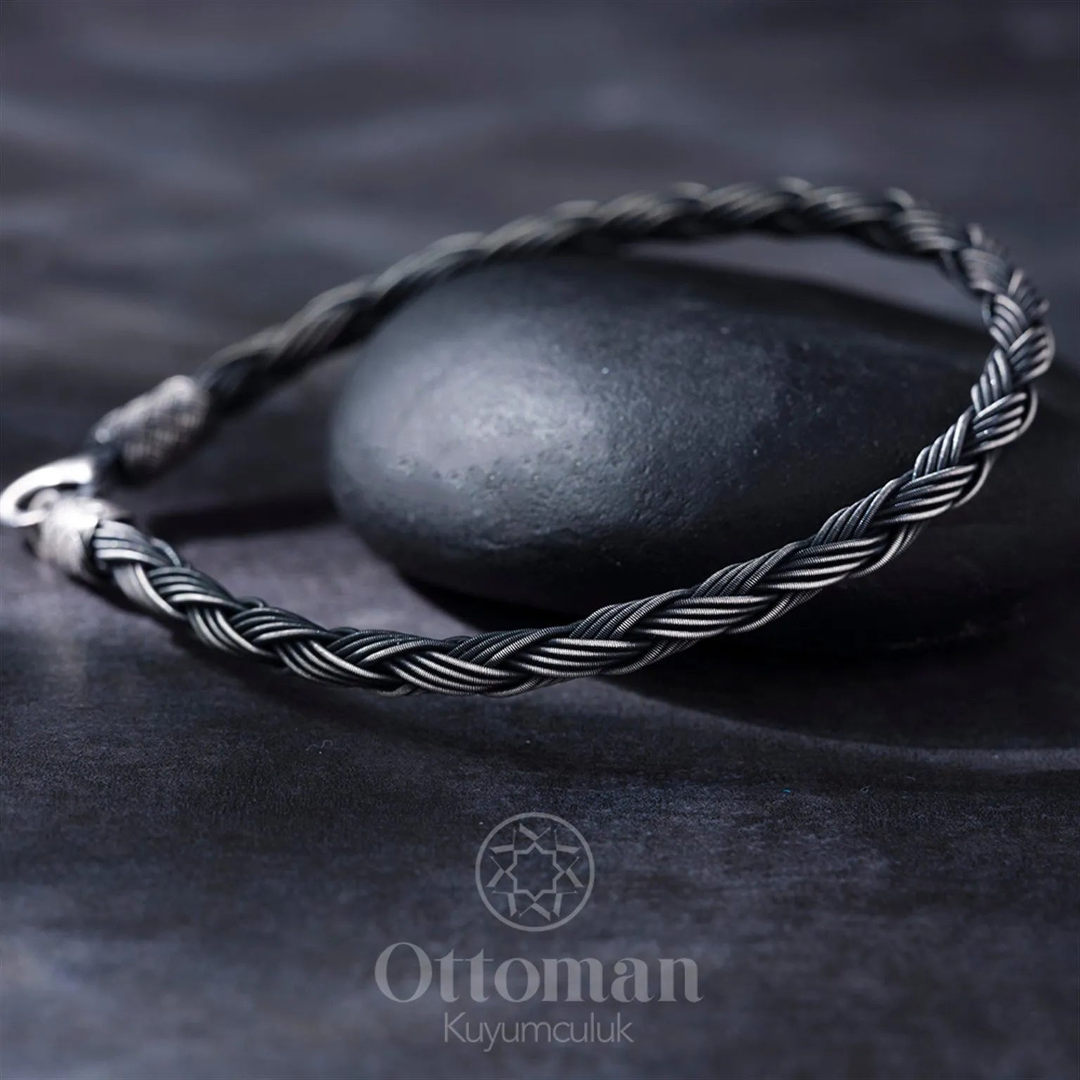 Kazaz Knitted Silver Men's Bracelet