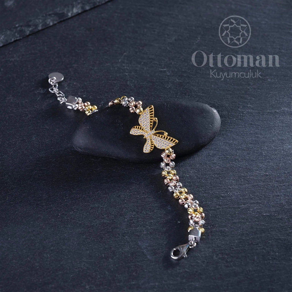 Lady Butterfly Silver Bracelet - Silver Whisper