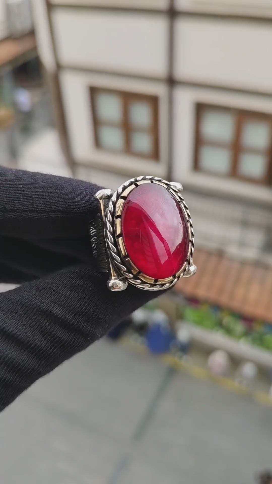 925 Sterling Silver Handcrafted Silver Men's Ring