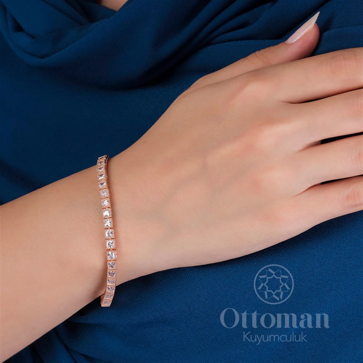 Rose Water Path Silver Bracelet